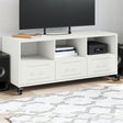 Vidaxl tv-meubel 100,5x39x43,5 cm staal wit