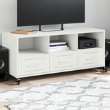 Vidaxl tv-meubel 100,5x39x43,5 cm staal wit