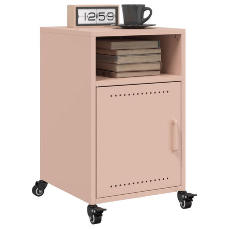 Vidaxl nachtkastjes 2 st 36x39x59 cm staal roze