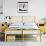 Vidaxl nachtkastjes 2 st 36x39x59 cm staal mosterdgeel