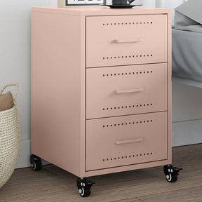Vidaxl nachtkastje 36x39x59 cm staal roze