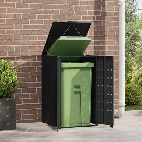 Vidaxx Containeraufbewahrung für 1 Container 69x79x117 cm aus schwarzem Stahl