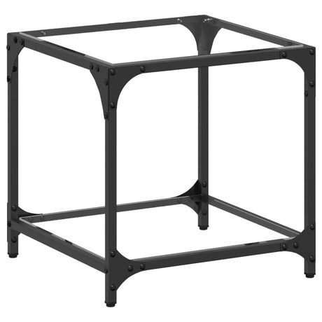 Vidaxl salontafel met transparant glazen blad 40x40x40 cm staal
