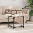 Vidaxl salontafel met zwart glazen blad 40x40x40 cm staal