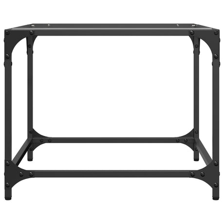 Vidaxl salontafel met transparant glazen blad 50x50x40 cm staal