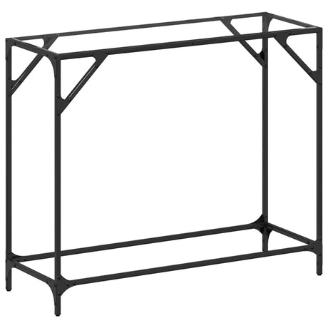 Vidaxl wandtafel met transparant glazen blad 98x35x81 cm staal