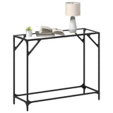 Vidaxl wandtafel met transparant glazen blad 98x35x81 cm staal