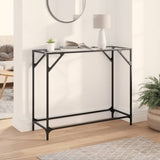 Vidaxl wandtafel met transparant glazen blad 98x35x81 cm staal