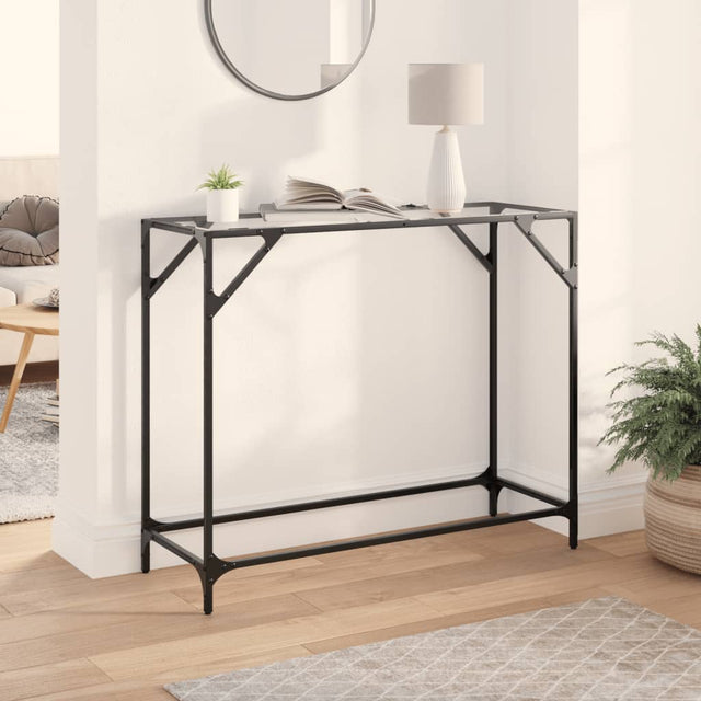 Vidaxl wandtafel met transparant glazen blad 98x35x81 cm staal