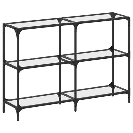 Vidaxl wandtafel met transparant glazen blad 118,5x30x81 cm staal