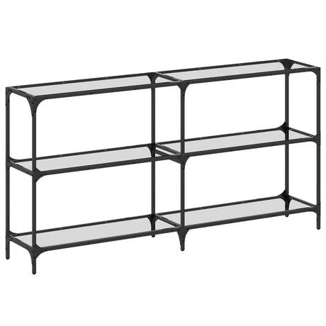 Vidaxl wandtafel met transparant glazen blad 158,5x30x81 cm staal