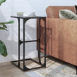Vidaxl bijzettafel met transparant glazen blad 40x30x61,5 cm staal