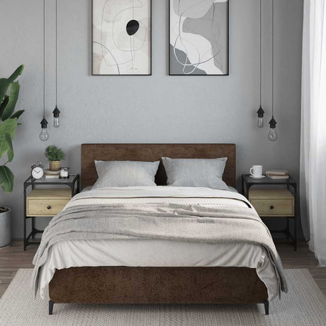 Vidaxl nachtkastjes 2 st 40x40x55 cm bewerkt hout sonoma eikenkleurig