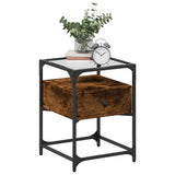 Vidaxl nachtkastjes 2 st 40x40x55 cm bewerkt hout gerookt eikenkleurig