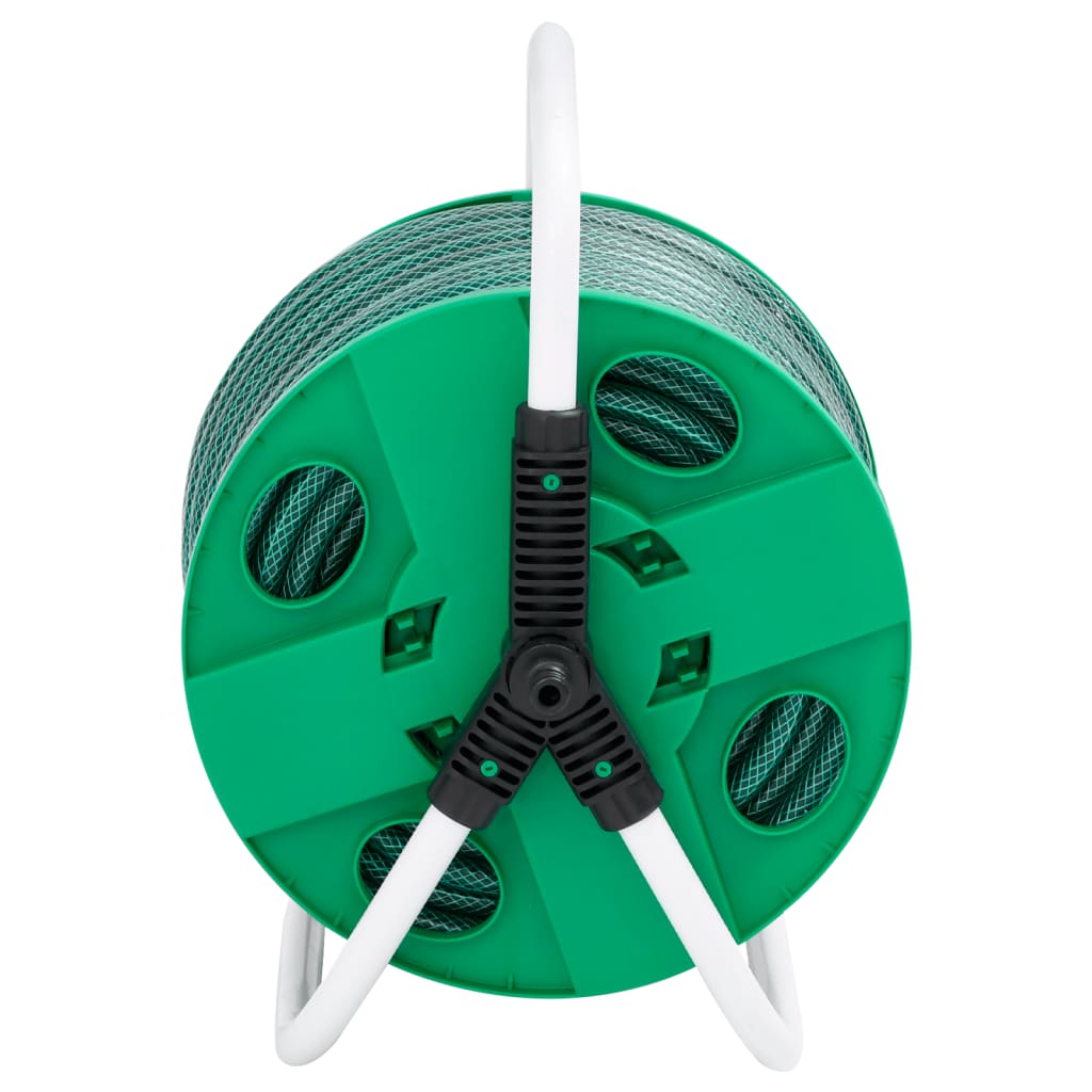 Vidaxl Schlauchtrommel mit 30 m Schlauch freistehend PVC grün