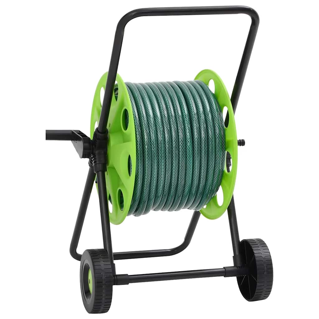 Vidaxl Schlauchwagenwagen und Schlauchkupplungsset 0,75 stehend 20 m PVC grün