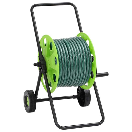Vidaxl Schlauchwagenwagen und Schlauchkupplungsset 0,75 stehend 30 m PVC grün