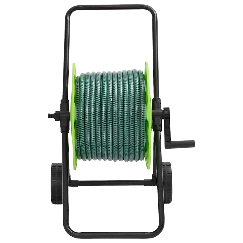 VidaXL Schlauchwagenwagen und Schlauchkupplungsset 0,75 stehend 30 m PVC grün