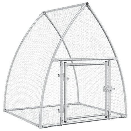 Vidaxxl Kaninchenstall 100x105x120 cm verzinkter Stahl silberfarben