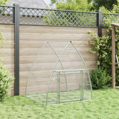 Vidaxxl Kaninchenstall 100x105x120 cm verzinkter Stahl silberfarben