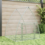 Vidaxxl Kaninchenstall 100x105x120 cm verzinkter Stahl silberfarben