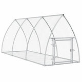 Vidaxxl Kaninchenstall 300x105x120 cm verzinkter Stahl silberfarben