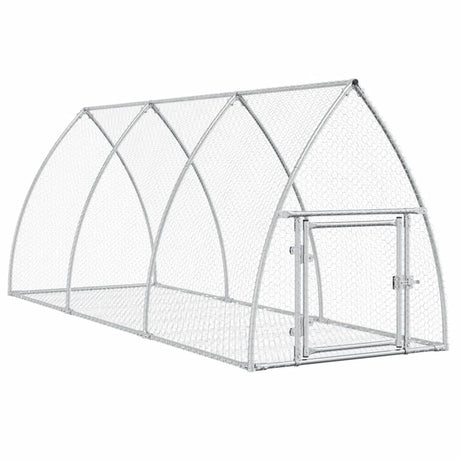 Vidaxxl Kaninchenstall 300x105x120 cm verzinkter Stahl silberfarben