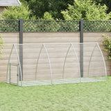 Vidaxxl Kaninchenstall 300x105x120 cm verzinkter Stahl silberfarben