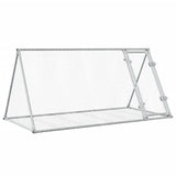 Vidaxxl Kaninchenstall 200x105x91 cm verzinkter Stahl silberfarben