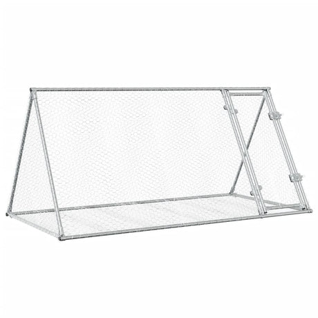 Vidaxxl Kaninchenstall 200x105x91 cm verzinkter Stahl silberfarben