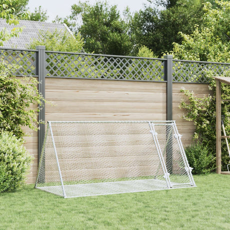 Vidaxxl Kaninchenstall 200x105x91 cm verzinkter Stahl silberfarben