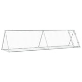 Vidaxxl Kaninchenstall 400x105x91 cm verzinkter Stahl silberfarben