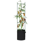 VidaXL Tomatenkäfige mit Pflanzbeutel 4 Stück 154 cm Stahl und Polypropylen