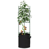 VidaXL Tomatenkäfige mit Pflanzbeutel 6 Stück 116 cm Stahl und Polypropylen