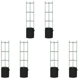 VidaXL Tomatenkäfige mit Pflanzbeutel 6 Stück 154 cm Stahl und Polypropylen