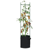 VidaXL Tomatenkäfige mit Pflanzbeutel 6 Stück 154 cm Stahl und Polypropylen