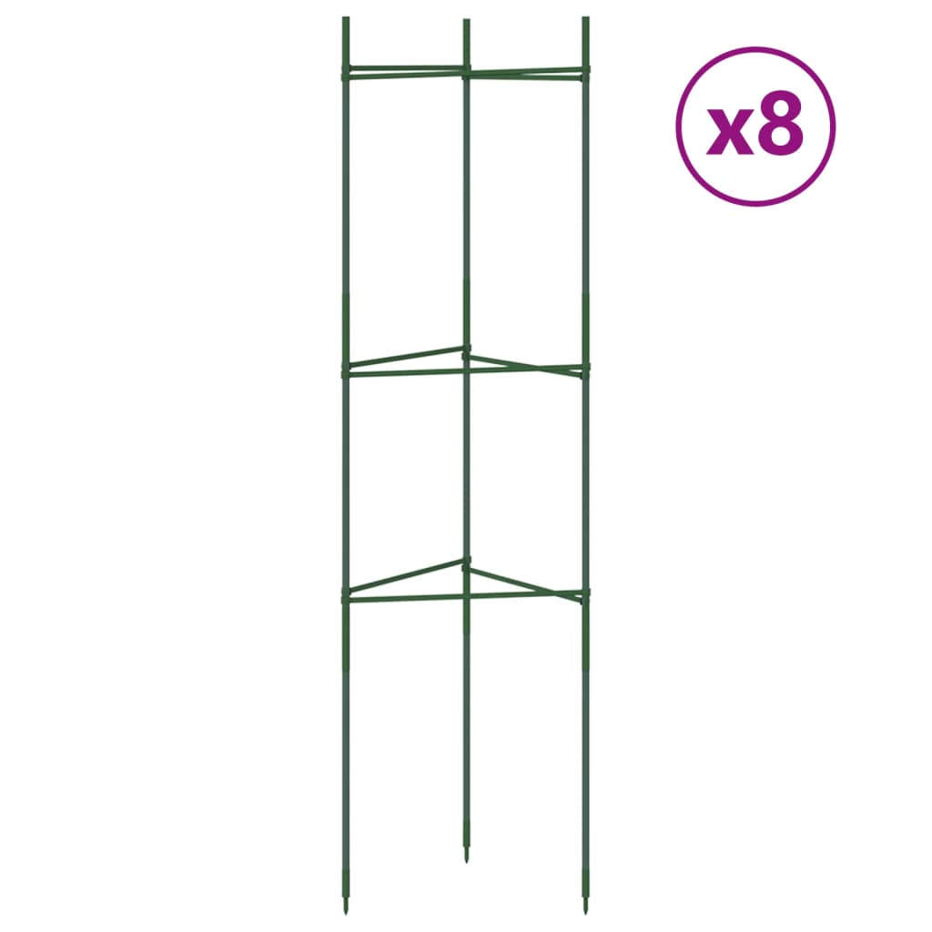 VidaXL Tomatenkäfige 8 Stück 116 cm Stahl und Polypropylen