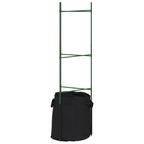 Vidaxl Tomatenkäfige mit Pflanzbeutel 8 Stück 116 cm Stahl und Polypropylen
