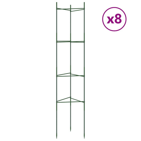 Vidaxl Tomatenkäfig 8 Stück 154 cm Stahl und Polypropylen
