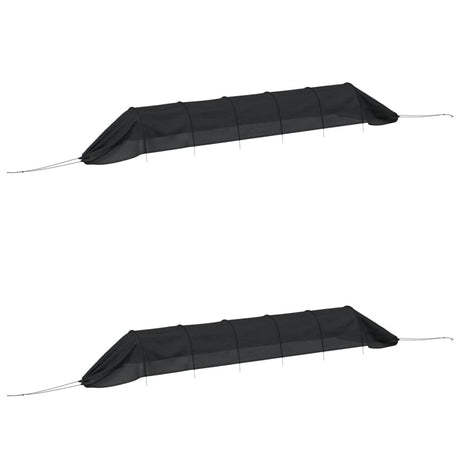 VidaXL Growtunnel 2 Stk. Stahl und Polyethylen schwarz
