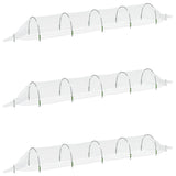 VidaXL Growtunnel 3 Stück 1,5x5 m Glasfaser und Polypropylen