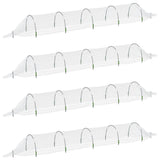 VidaXL Growtunnel 4 Stück 1,5x5 m Glasfaser und Polypropylen