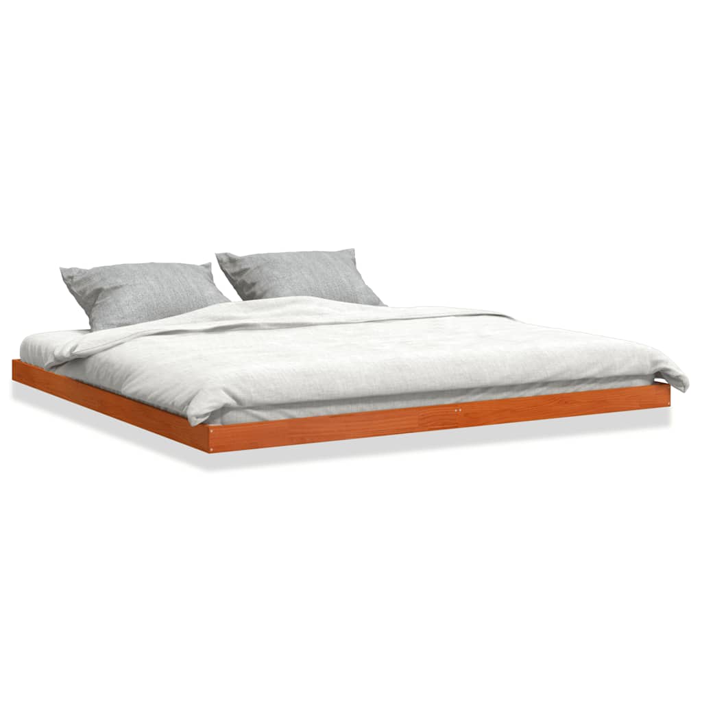 Vidaxl bedframe massief grenenhout wasbruin 200x200 cm