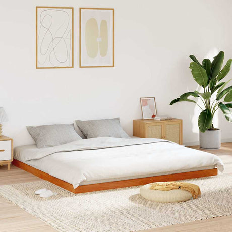 Vidaxl bedframe massief grenenhout wasbruin 180x200 cm