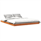 Vidaxl bedframe massief grenenhout wasbruin 150x200 cm