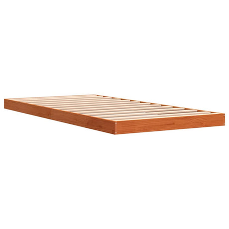 Vidaxl bedframe massief grenenhout wasbruin 75x190 cm