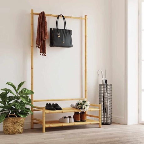 VidaXL Kleiderständer mit Regalen 103x40x183 cm Bambus