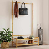 VidaXL Kleiderständer mit Regalen 103x40x183 cm Bambus