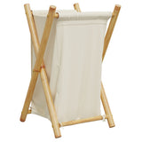 Vidaxx Wäschekorb 41,5x36x63,5 cm Bambus cremeweiß
