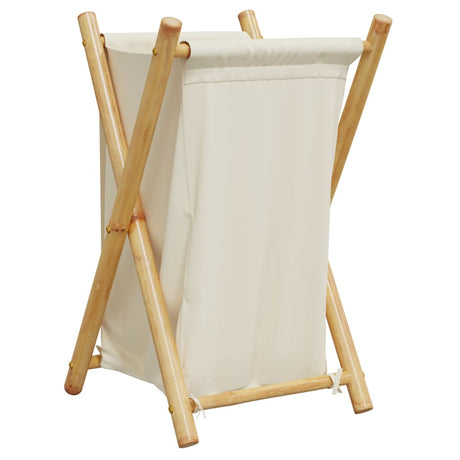 Vidaxx Wäschekorb 41,5x36x63,5 cm Bambus cremeweiß